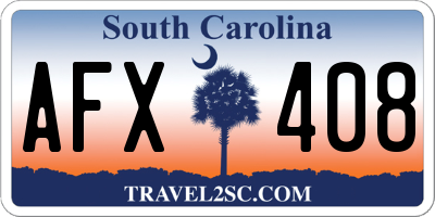 SC license plate AFX408