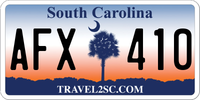SC license plate AFX410