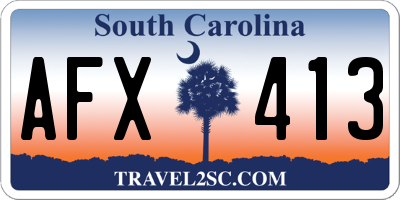 SC license plate AFX413