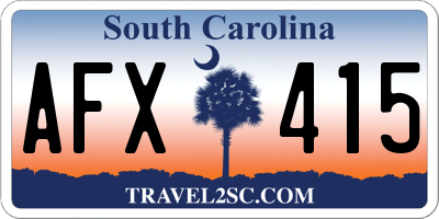 SC license plate AFX415