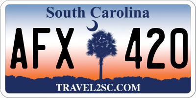 SC license plate AFX420