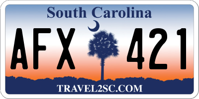 SC license plate AFX421