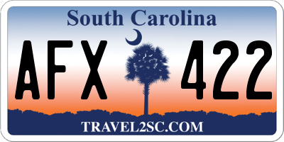 SC license plate AFX422