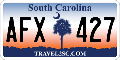 SC license plate AFX427