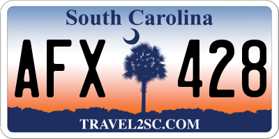 SC license plate AFX428