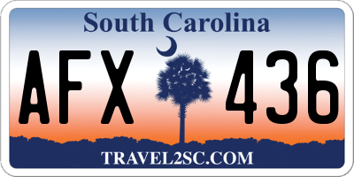 SC license plate AFX436