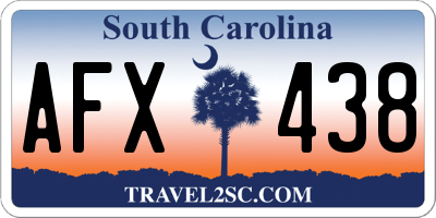 SC license plate AFX438