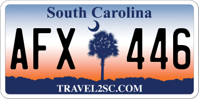 SC license plate AFX446