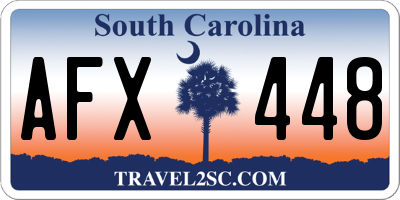 SC license plate AFX448
