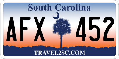 SC license plate AFX452