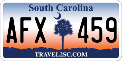 SC license plate AFX459