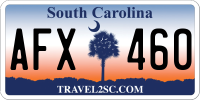 SC license plate AFX460