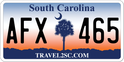 SC license plate AFX465