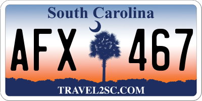 SC license plate AFX467