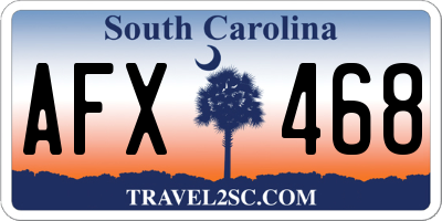 SC license plate AFX468