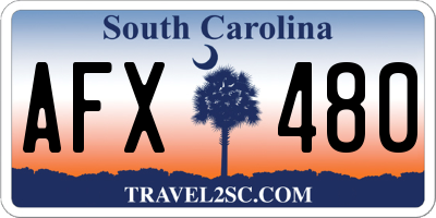 SC license plate AFX480