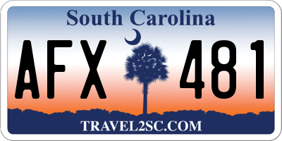 SC license plate AFX481