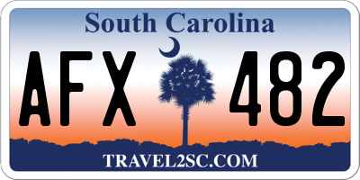 SC license plate AFX482