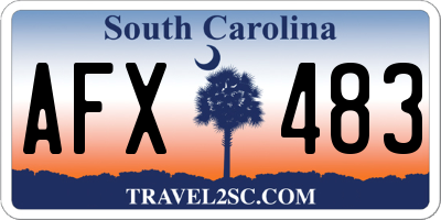 SC license plate AFX483