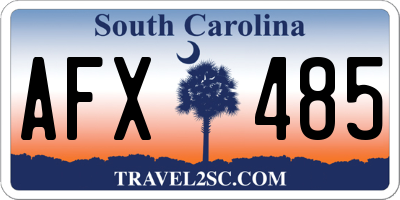 SC license plate AFX485