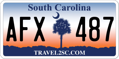 SC license plate AFX487