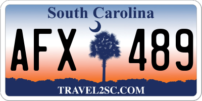 SC license plate AFX489