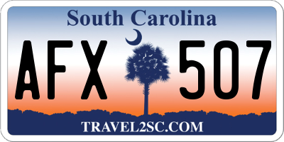 SC license plate AFX507