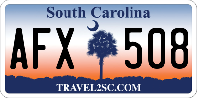 SC license plate AFX508