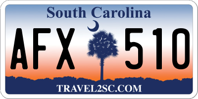 SC license plate AFX510