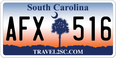 SC license plate AFX516