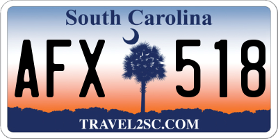 SC license plate AFX518