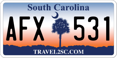 SC license plate AFX531