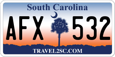 SC license plate AFX532