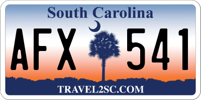 SC license plate AFX541