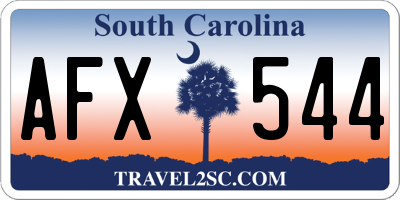 SC license plate AFX544