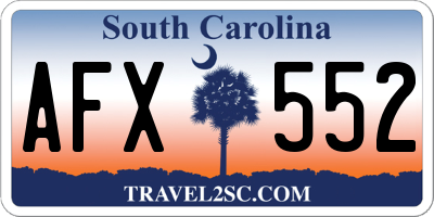 SC license plate AFX552