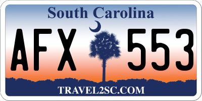 SC license plate AFX553