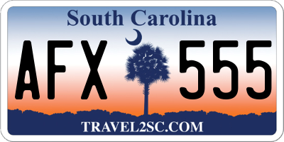 SC license plate AFX555