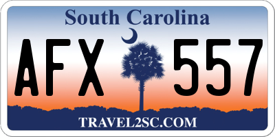SC license plate AFX557