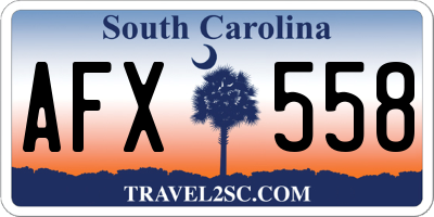 SC license plate AFX558