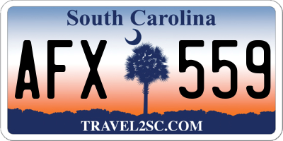 SC license plate AFX559