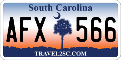 SC license plate AFX566