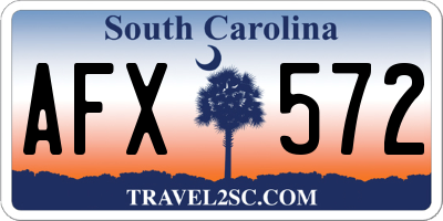 SC license plate AFX572