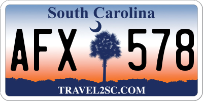 SC license plate AFX578