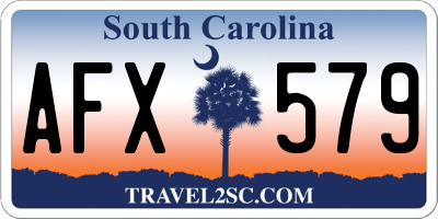 SC license plate AFX579