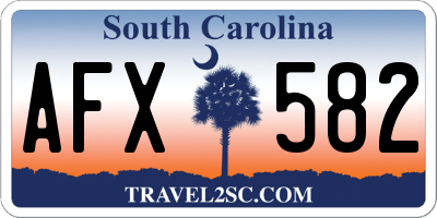 SC license plate AFX582