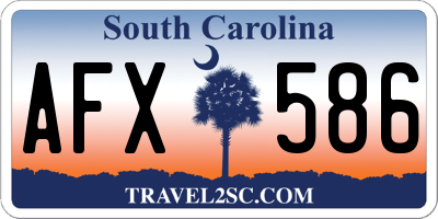 SC license plate AFX586