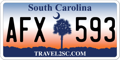 SC license plate AFX593