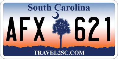 SC license plate AFX621