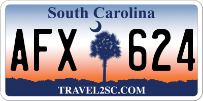 SC license plate AFX624